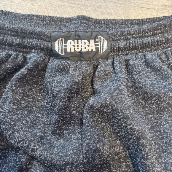 Vintage RUBA 80s Baggy Gym Pants Black/grey Elastic Waist Tapered Leg Men’s 1x - Picture 2 of 6